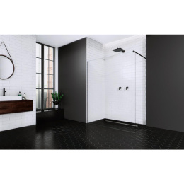 Душевая перегородка Radaway Modo New II Walk-in 55 профиль Черный стекло прозрачное 389055-54-01