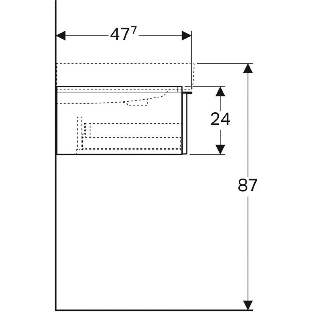 Geberit iCon 840222000 Тумба для раковины, с ящиками выдвижными