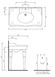 Фото Cielo Windsor WINCON110B Раковина подвесная (белый)