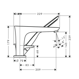Фото Смеситель на борт ванны Hansgrohe PuraVida (15432000) хром