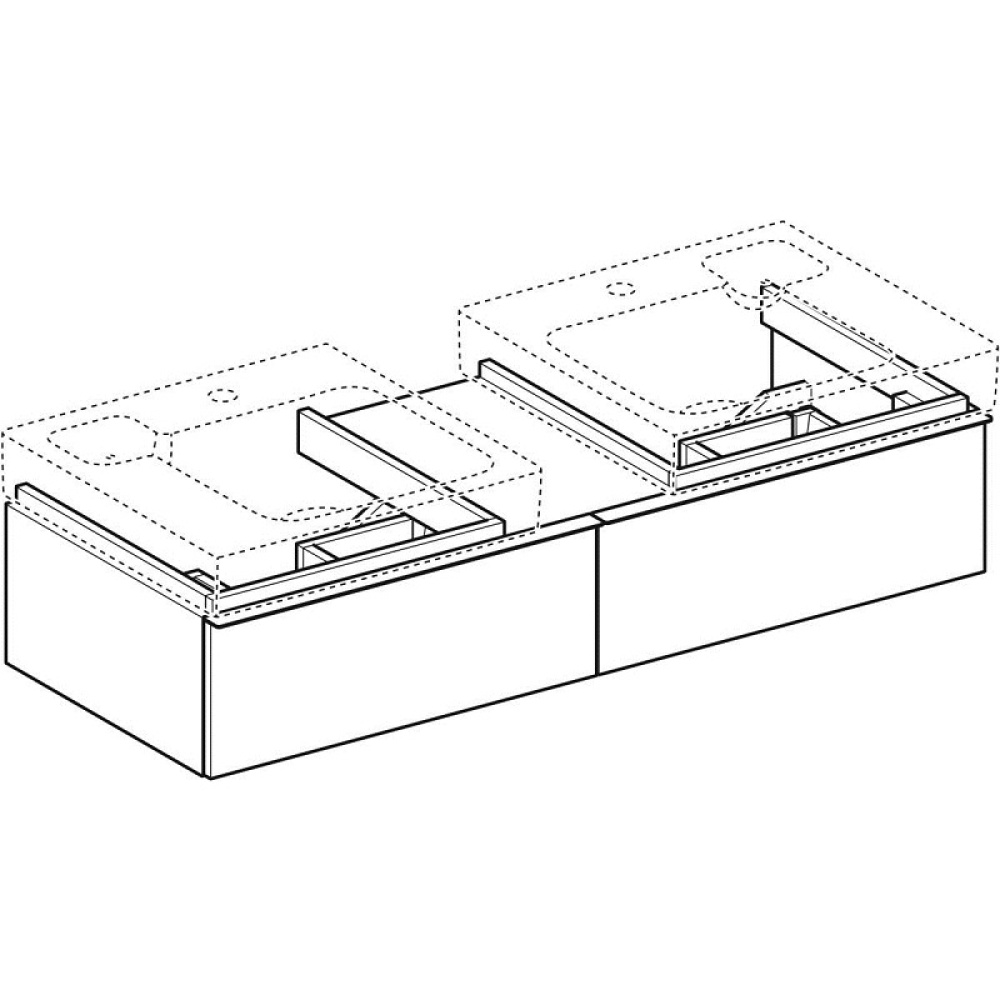 Geberit iCon 841322000 Тумба для раковины, с ящиками выдвижными