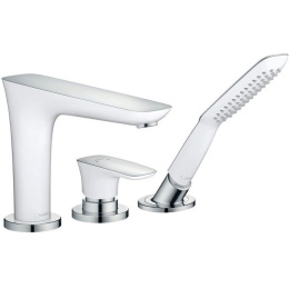 Смеситель на борт ванны Hansgrohe PuraVida (15432400) хром, белый