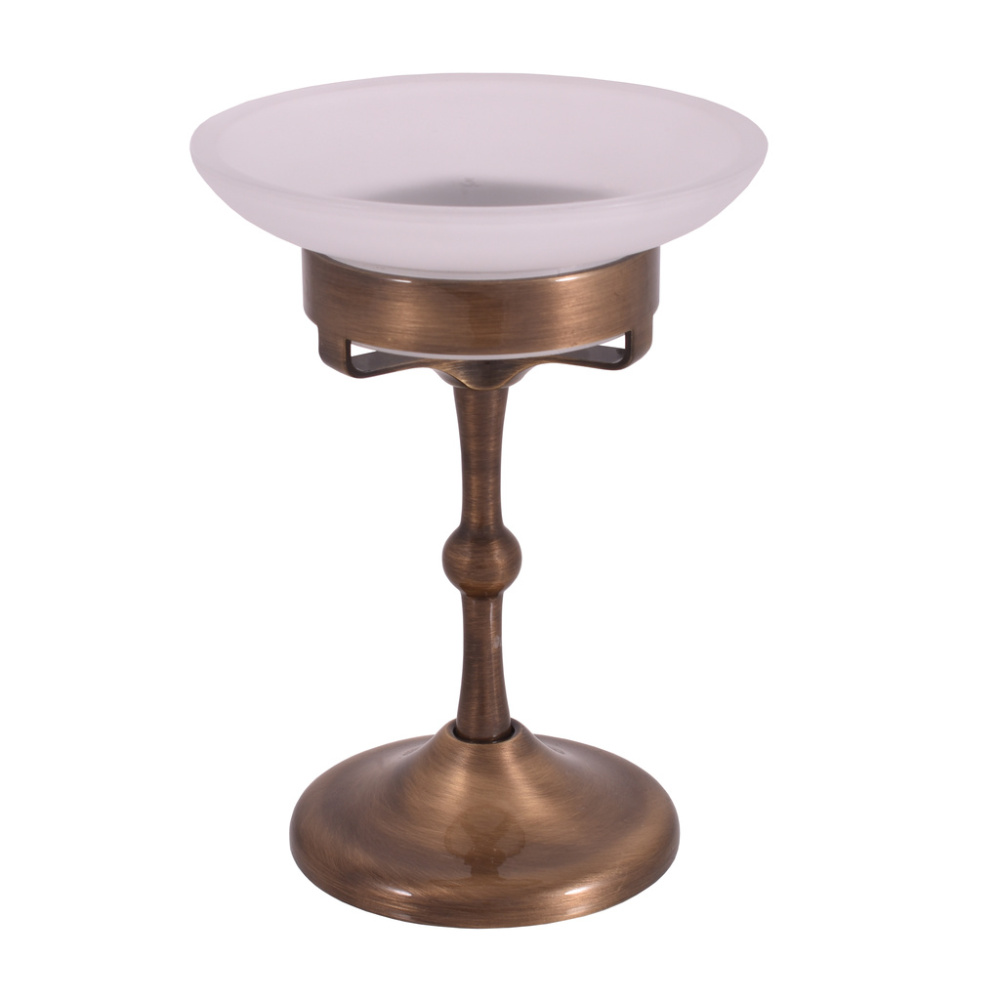 Фото Rav Slezak MKA0301SM Мыльница фаянсовая НАСТОЛЬНАЯ с подставкой, ЦВЕТ БРОНЗА