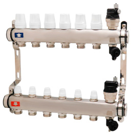 Фото Распределительный коллектор MATRIX SMX-260206 1"х3/4"х6 контуров