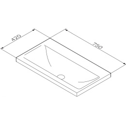 Фото Раковина мебельная Am.Pm Gem (M90WCC0752BM) черный