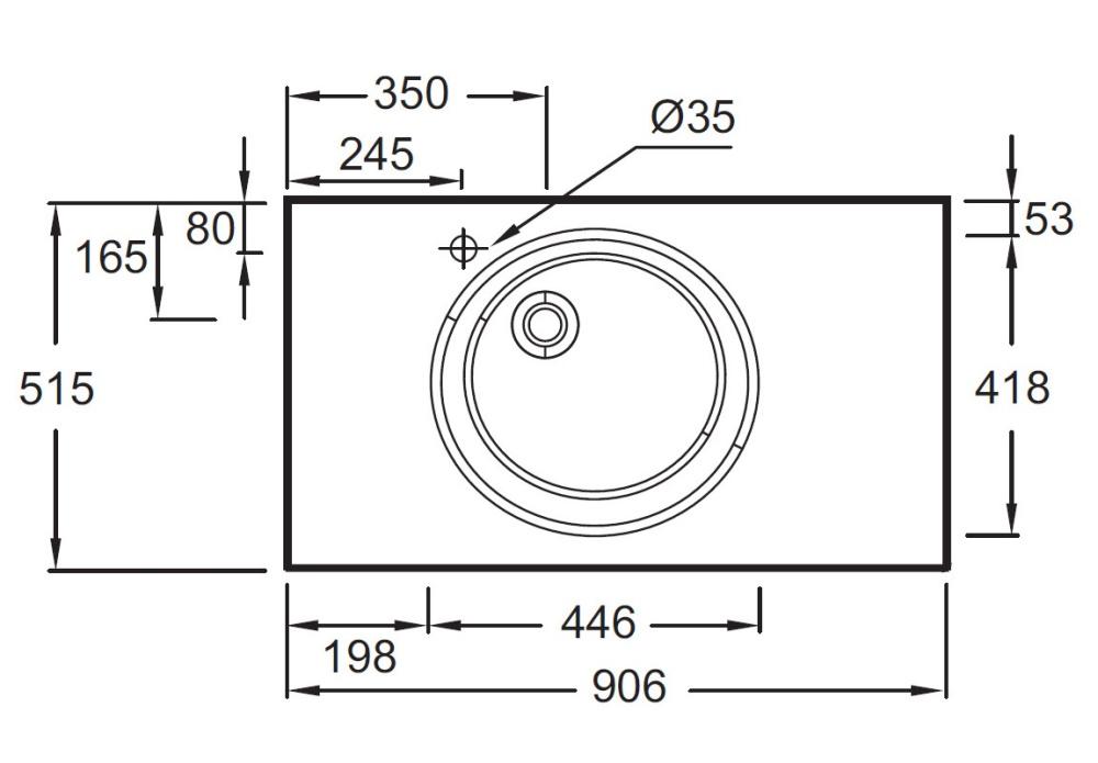 Фото Стеклянная раковина Jacob Delafon Odeon Rive Gauche EB2563-DE3, 90 см, матовая бронза