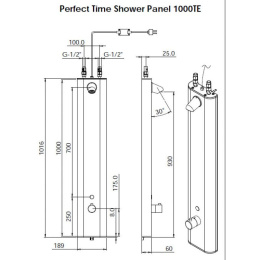 Душевая автоматическая панель Stern PERFECT 1000 TE 604400