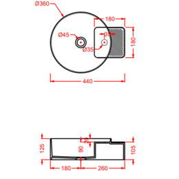 Раковина накладная ArtCeram Cartesio (CAL004 33 99)