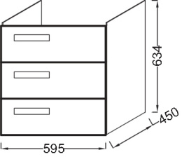 Тумба для раковины Jacob Delafon Rythmik 60 см, EB1307-G80 цвет Светло- коричневый