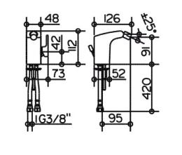 Смеситель для биде Keuco Elegance 51609010000, хром
