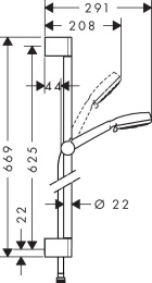 Душевой гарнитур Hansgrohe Crometta (26650400) хром, белый