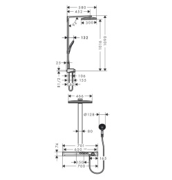 Фото Душевая стойка Hansgrohe (27029400)