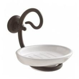 Мыльница Globo Paestum (PA039) Белый, Состаренный металл