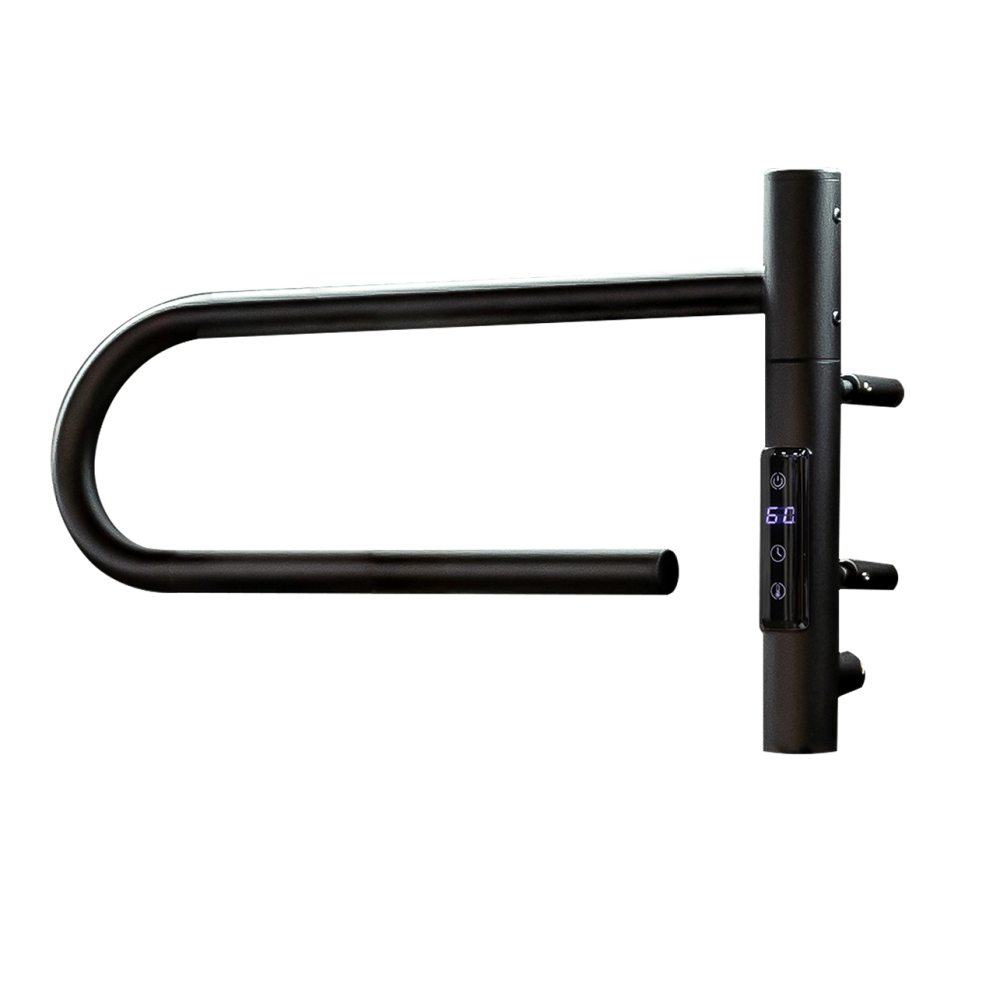 Полотенцесушитель электрический Vincea (VTD-1P1BE) черный матовый