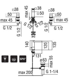 Фото NOBILI Loop LPC90211/1CR Смеситель для раковины (хром)