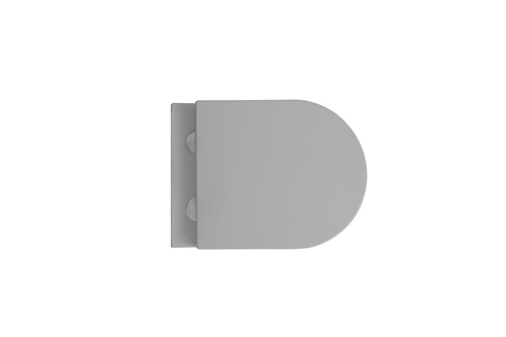 Фото Подвесной безободковый унитаз с сиденьем микролифт Avimano Emotion 1000023, цвет серый матовый