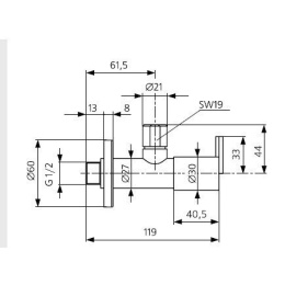Угловой вентиль Ideal Standard Celia A3491AA