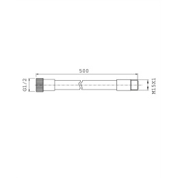 Omnires 203/17IN Шланг-переходник 50 см (инокс)