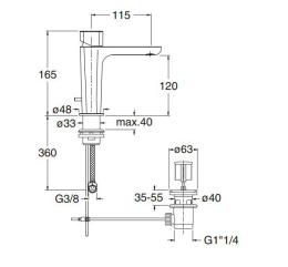 Cristina KING KG22151 Смеситель для раковины