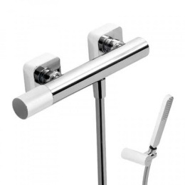 Фото Смеситель Tres Loft Colors 20016701BL для душа, белый/хром