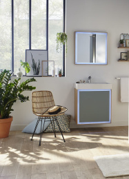 Тумба под раковину Jacob Delafon Rythmik Pure 65 см EB1770-M43, цвет аквамарин матовый