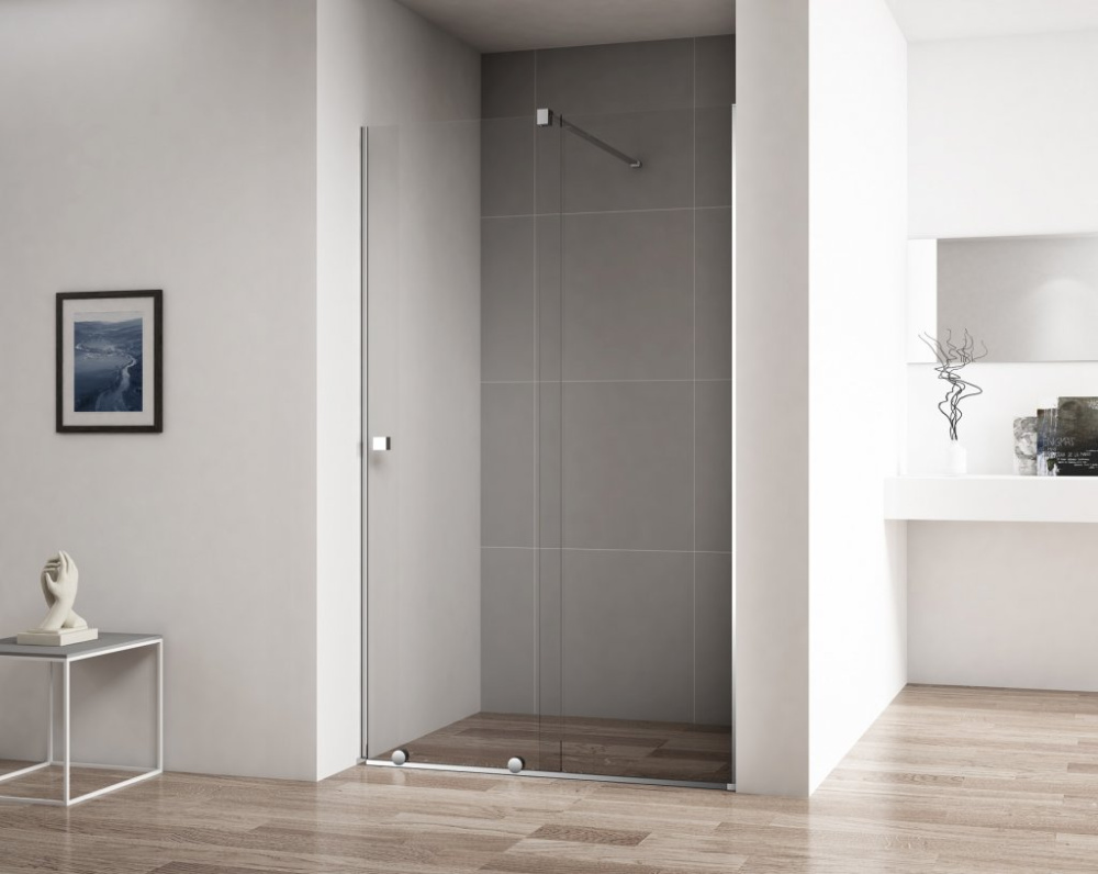 Фото Душевая дверь в нишу Cezares STREAM-BF-1-120-C-Cr, 120 см, стекло прозрачное, цвет профиля хром