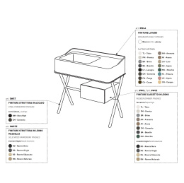 Фото Ceramica CIELO Siwa SWSTE RG - Консоль для раковины, деревянная (Rovere Grigio - Серый дуб)