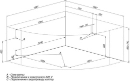 Фото Акриловая ванна 160x160 Aquanet Santiago (00205545) Белый