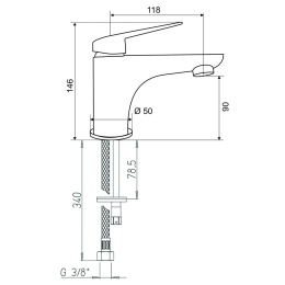 Фото Смеситель для раковины Paini Laguna LAYO205 черный