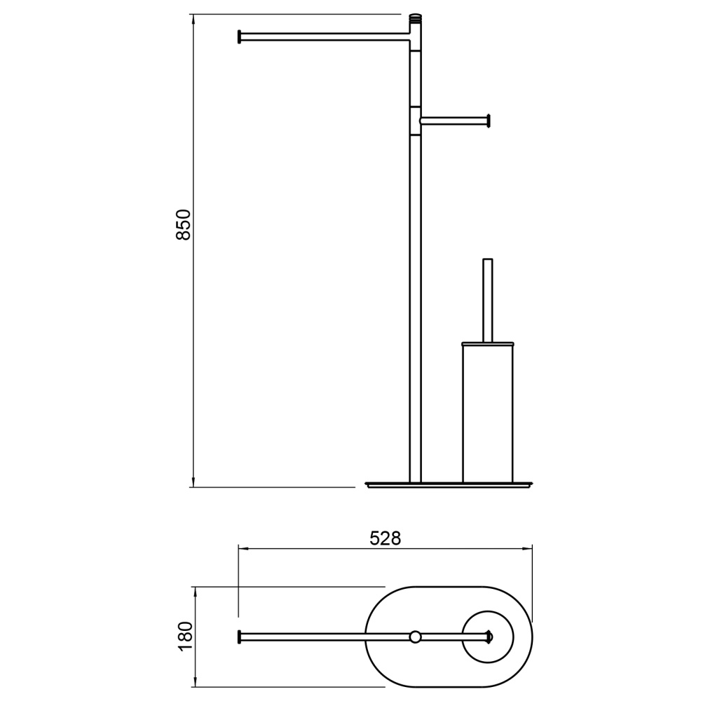 Фото Стойка в ванную комнату Timo Saona 13085/17 золото матовое
