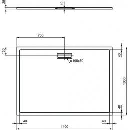 Душевой поддон 1400x1000x25 мм Ideal Standard T4490V1 ULTRAFLAT NEW