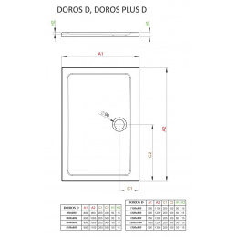 Акриловый поддон для душа Radaway Doros D 80x90x5 белый SDRD9080-01