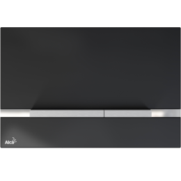 Фото Кнопка смыва AlcaPlast (STRIPE-GL1204) черный