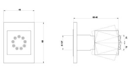 Форсунка душевая Gessi Rettangolo (20172#031) хром