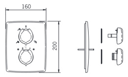 Фото Смеситель Oras Optima 7188, наружная панель для ванны/душа