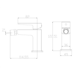 Omnires Parma PM7420GR Смеситель для биде (графит)