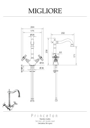 Фото Migliore Princeton 18279 Смеситель для кухни, золото