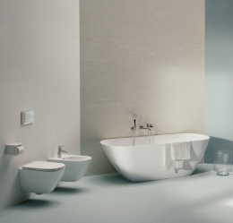 Фото Унитаз подвесной Laufen Lua (8.2008.3.000.000.1) безободковый, белый глянцевый