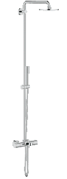Фото Grohe Rainshower 27641000 Душевая система, поворотная с термостатом, с изливом