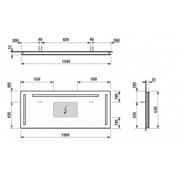 Зеркало Laufen Pro New 4472889961441, 1500х620 мм