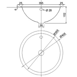 Фото Раковина Nofer 40 13030.RS Нержавеющая сталь матовая