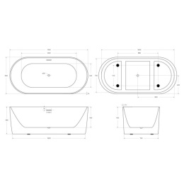 Акриловая ванна BelBagno 170х80 (BB411-1700-800) Белый