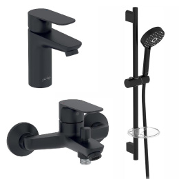 Комплект смесителей Jacob Delafon Oscar E29845RU-BL, черный матовый