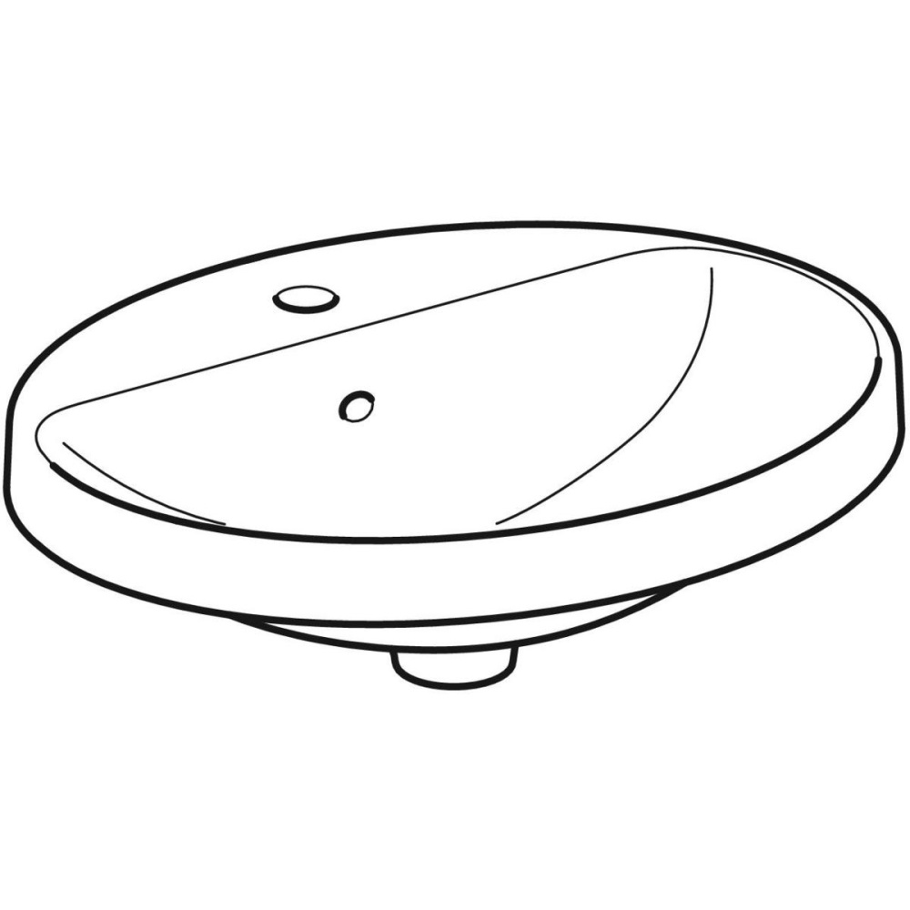 Geberit Variform 500.712.01.2 Раковина, встраиваемая сверху, накладная