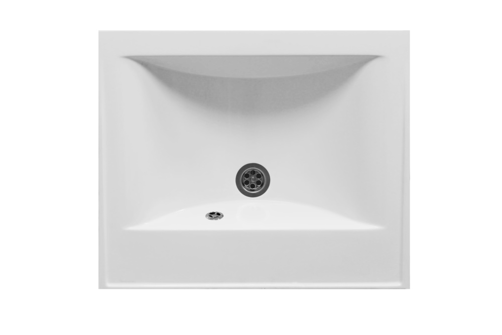 Фото Раковина Эстет Комфорт 59 ФР-00000805 над стиральной машиной Белая