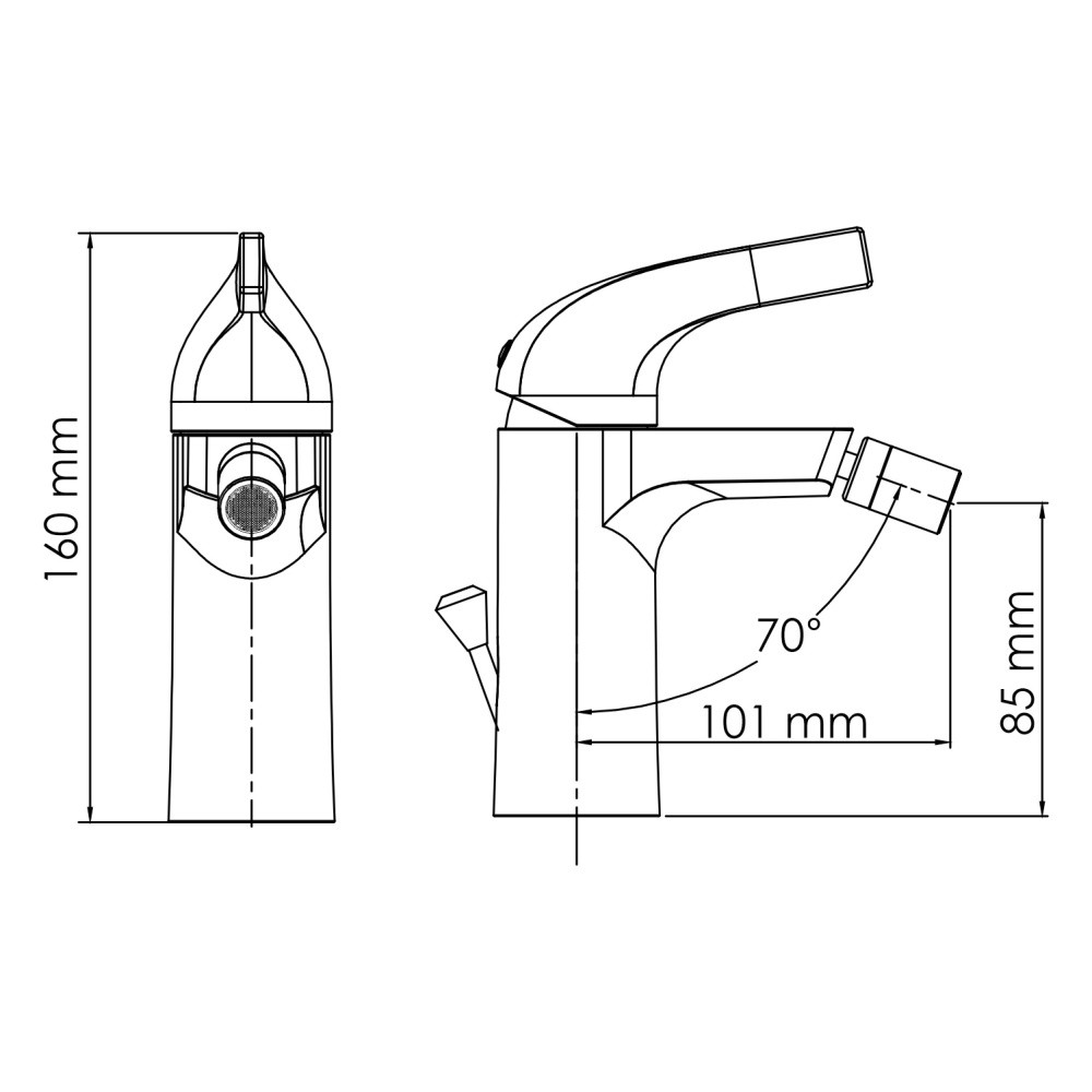 WasserKRAFT Sauer 7106 Смеситель для биде