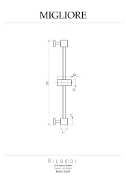 Фото Штанга для душа Migliore Quadra 20191 золото