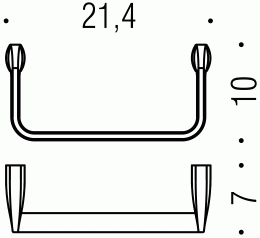 Фото Colombo Trenta B30310CR Держатель для полотенца кольцо 21,4*10*7см, хром