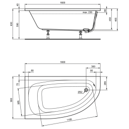 Акриловая ванна 160x90 Ideal Standard  (K275801)