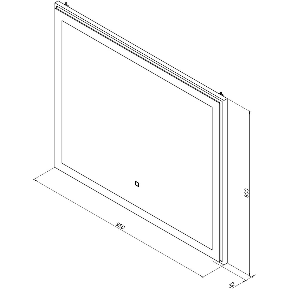 Зеркало Aquanet Монро 95x80 LED белый